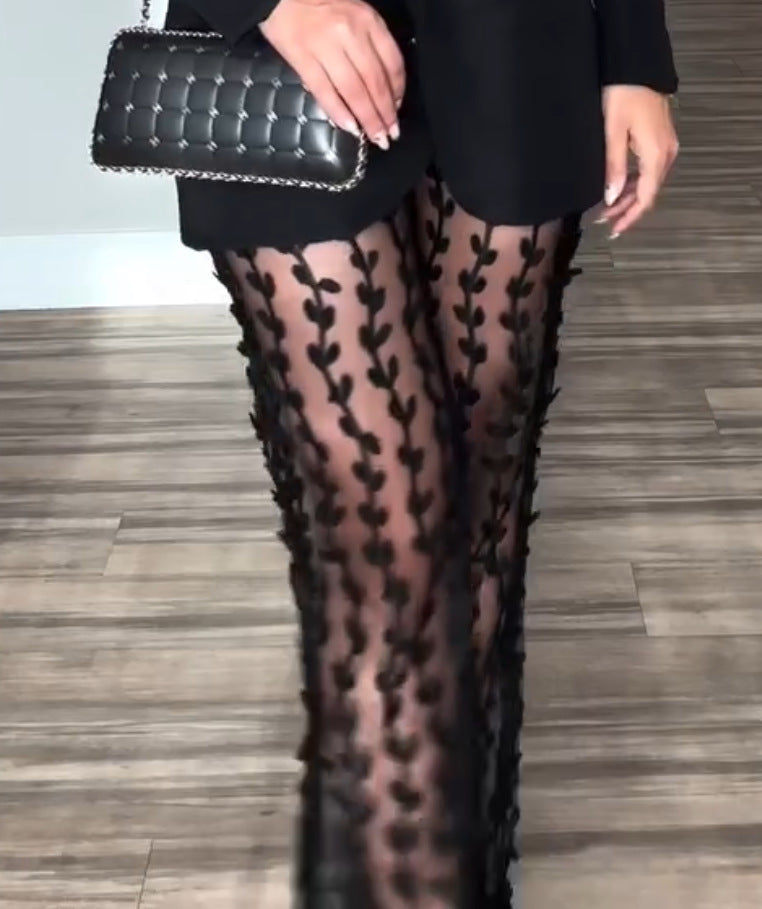 Long Sleeve Suit Crop Top for Women