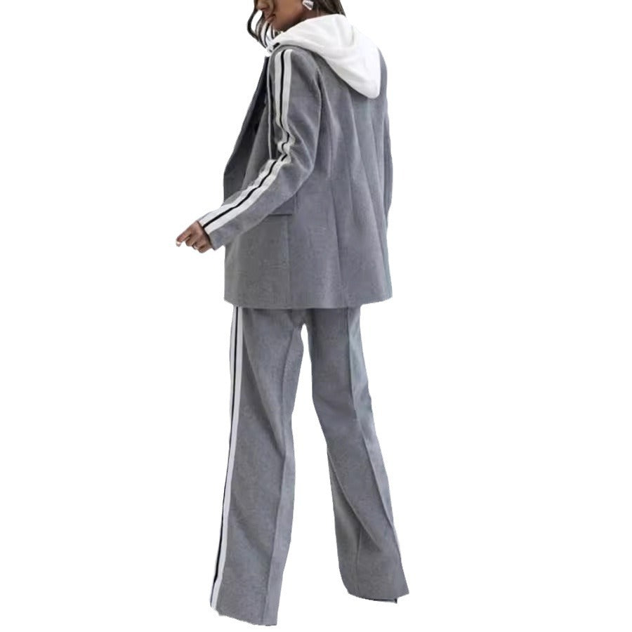 Double breasted pocket suit set